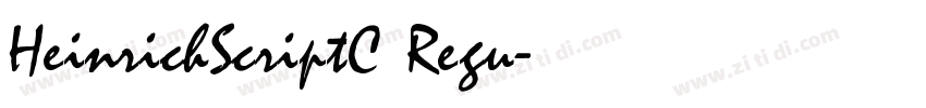 HeinrichScriptC Regu字体转换